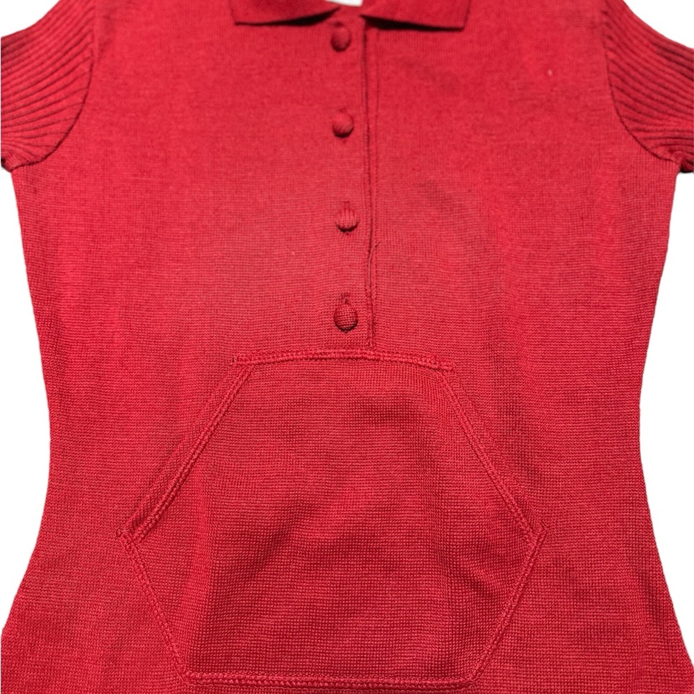 MONNALISA***Red Knit Girls Dress**Size 8 $289 - Picture 3 of 5